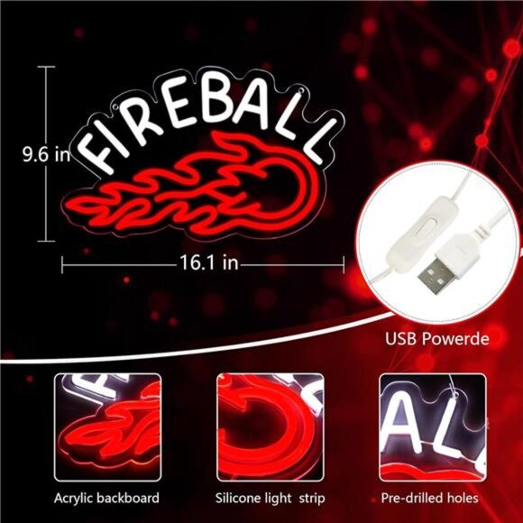 Neon Sign, LED Neon Light Sign 17x10， USB Powered Decorative Bar Open Sign for - Picture 3 of 6